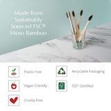Wild and Stone Adult Bamboo Toothbrush - 4 Pack - Medium Bristles, view 4
