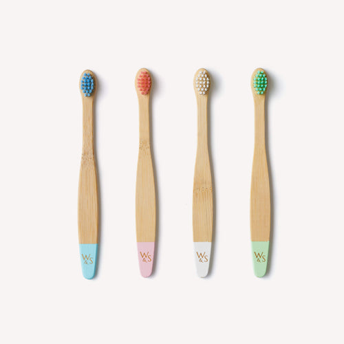 Wild and Stone Babies' Bamboo Toothbrush with Extra-Soft Bristles - 4 Pack
