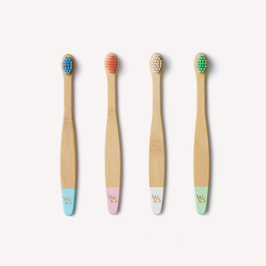 Wild and Stone Babies' Bamboo Toothbrush with Extra-Soft Bristles - 4 Pack