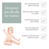 Wild and Stone Babies' Bamboo Toothbrush with Extra-Soft Bristles - 4 Pack, view 5