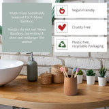 Wild and Stone Children's Bamboo Toothbrush - 4 Pack - Aqua Colour, view 4