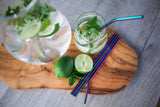 Wild and Stone Reusable Stainless Steel Drinking Straws - Rainbow - 8 Pack, view 4