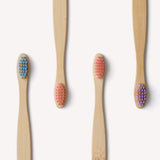 Wild and Stone Children's Bamboo Toothbrush - 4 Pack - Candy Colour, view 2