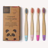 Wild and Stone Children's Bamboo Toothbrush - 4 Pack - Candy Colour, view 3