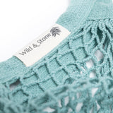 Wild and Stone Organic Cotton Blue Crochet Tote Bag, view 2