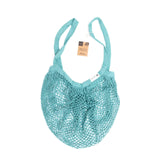 Wild and Stone Organic Cotton Blue Crochet Tote Bag, view 4