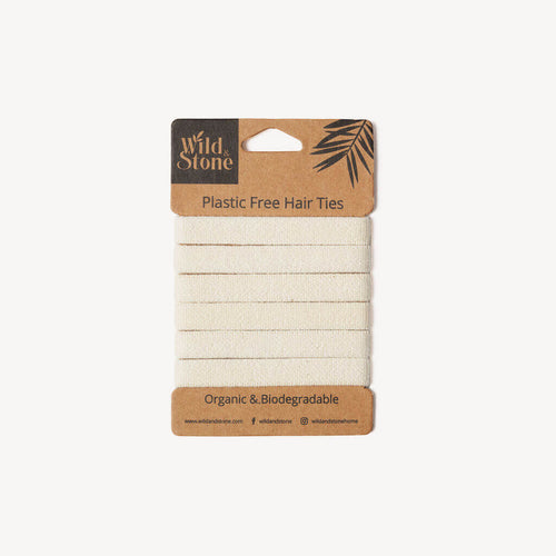 Wild and Stone Plastic Free Hair Ties - 6 Pack - Blonde