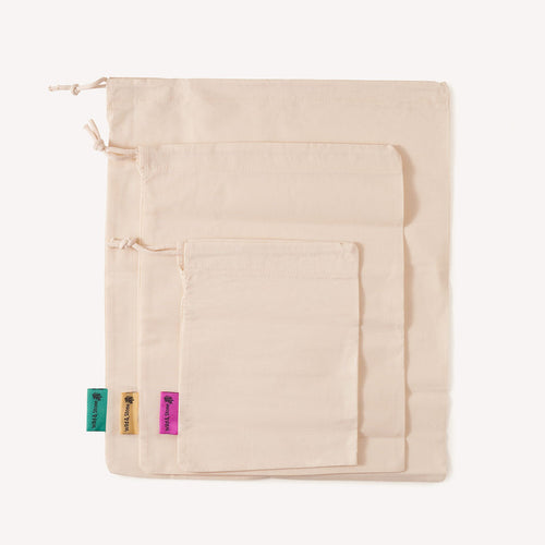 Wild and Stone Reusable Produce Bags - Organic Cotton - Pack of 3