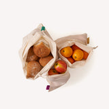 Wild and Stone Reusable Produce Bags - Organic Cotton - Pack of 3, view 2