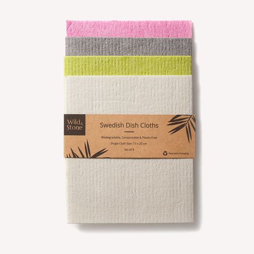 Wild and Stone Compostable Swedish Dish Cloths - Set of 4