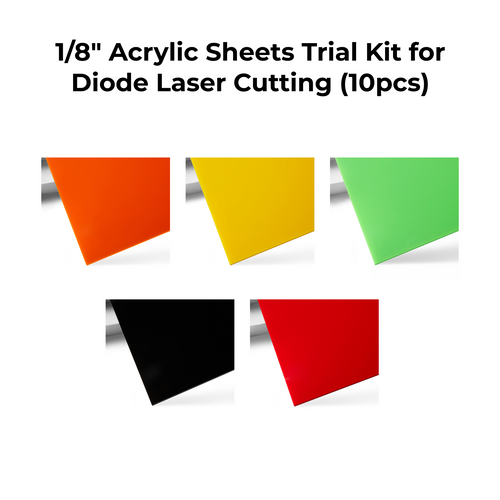 xTool 1/8" Acrylic Sheets Trial Kit for Diode Laser Cutting (10pcs)