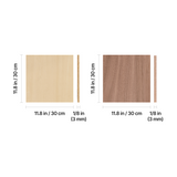 xTool 1/8" Black Walnut & Basswood Plywood Sheet (4pcs), view 3