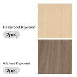 xTool 1/8" Black Walnut & Basswood Plywood Sheet (4pcs), view 4