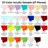 xTool 1/8" Colored Acrylic Sample Set (27pcs), view 4