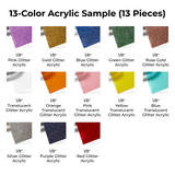 xTool 1/8" Glitter Acrylic Sample Set (13pcs), view 4