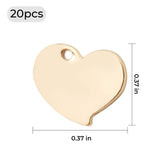 xTool 18K Gold Plated Heart-shaped Pendant (20pcs), view 3