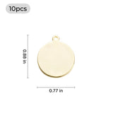 xTool 18K Gold Plated Round Lettering Pendant (10pcs), view 3