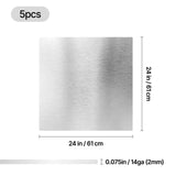 xTool 14 Gauge(2mm) 304 Stainless Steel Sheet (5pcs), view 3