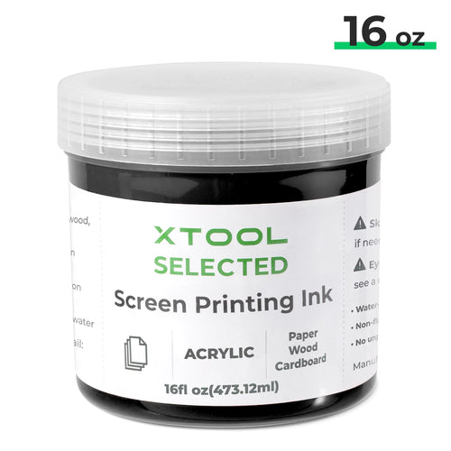 xTool Black Acrylic Screen Printing Ink (16oz)