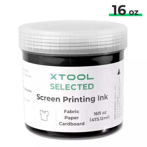 xTool Black Screen Printing Ink (16oz)
