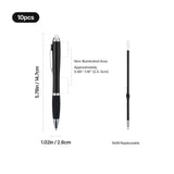 xTool Black Stylus Ballpoint Pens with Multicolored LED Lights (10pcs), view 3