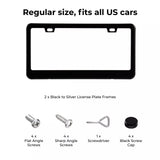 xTool Black to Silver License Plate Frames (2pcs), view 3