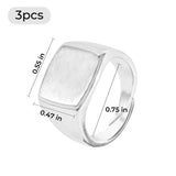 xTool Brass Square Signet Rings (3pcs), view 6