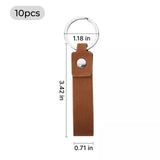 xTool Brown Genuine Leather Slim Keychain (10pcs), view 3
