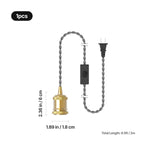 xTool E26 Twisted Cord Pendant Light Socket, view 3