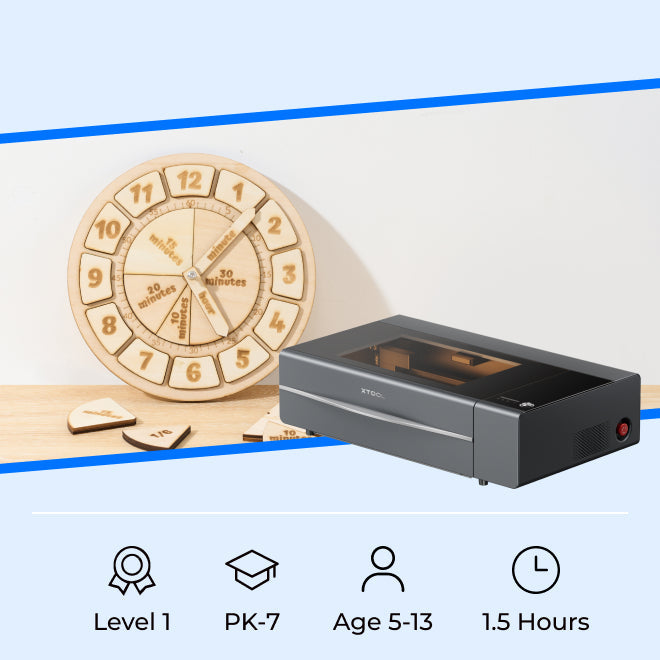 xTool P2 Math Clock Project