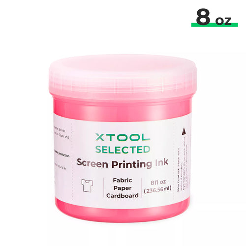 xTool Fluorescent Pink Screen Printing Ink (8oz)
