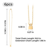 xTool Gold Stainless Steel Lock Necklace (6pcs), view 3