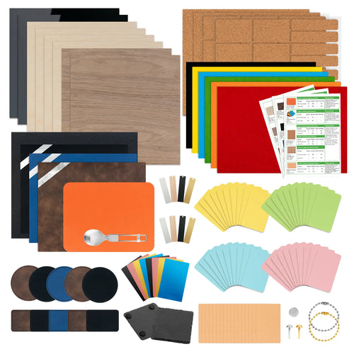 xTool Selected Laser Material Explore Kit (111pcs)