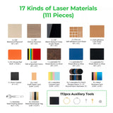 xTool Selected Laser Material Explore Kit (111pcs), view 3