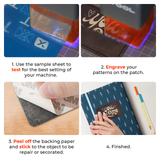 xTool Laserable PU Rectangular Patch (10pcs), view 6