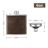 xTool Laserable PU Stainless Steel Hip Flask (6oz), view 3