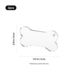 xTool Selected Bone-Shaped K5 Crystal Ornament (2pcs), view 3