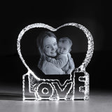 xTool Selected Ice Edge Heart-Shaped LOVE K9 Crystal, view 4
