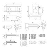 xTool Aluminum Connector Kit for Linear Shaft, view 3