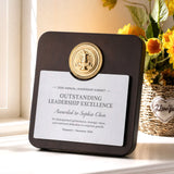 xTool Black Walnut Award Plaque with Emblem, view 2