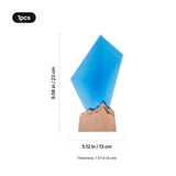 xTool Blue Geometric Crystal Trophy with Mountain-Shaped Beechwood Base, view 2