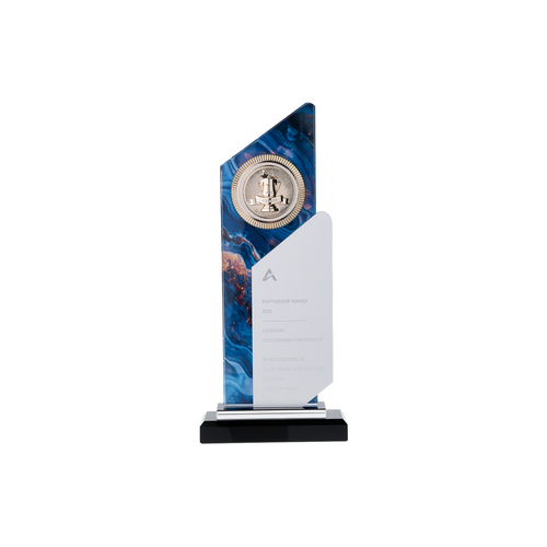 xTool Colored Glass and Aluminum Alloy Trophy with Base (1pcs)