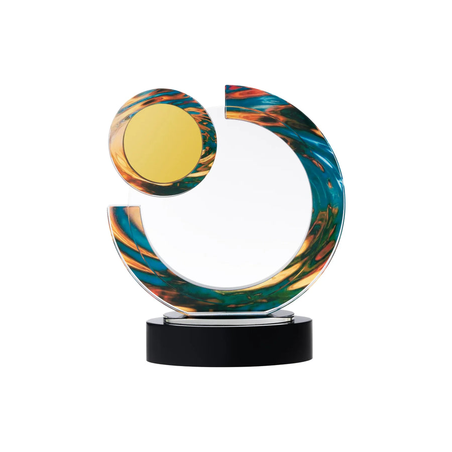 xTool Colored Swirl K5 Crystal Trophy with Marble Base
