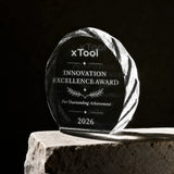 xTool Selected Decorative-Edge Oval K9 Crystal Trophy, view 2