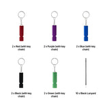 xTool Dual-Size Aluminum Emergency Whistle Set (10pcs), view 2