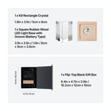 xTool Flip-Top Black Gift Box for K9 Crystal and Base, view 3