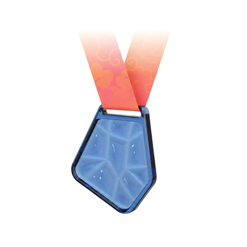 xTool Geometric Blue Colored Glass Medal