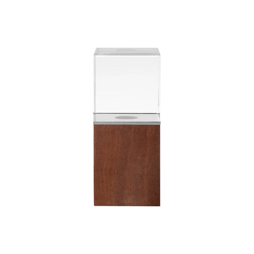 xTool LED Columnar K9 Crystal and Black Walnut Trophy for Inner Engraving