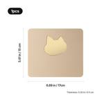 xTool Matte Gold Metal Award Plaque with Cat Mirror Center and Purple Base (1pcs), view 3