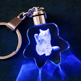 xTool Multicolored LED Paw-Shaped K5 Crystal Keychain (5pcs), view 4